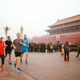 Zuckerberg jogs in Tiananmen Square
